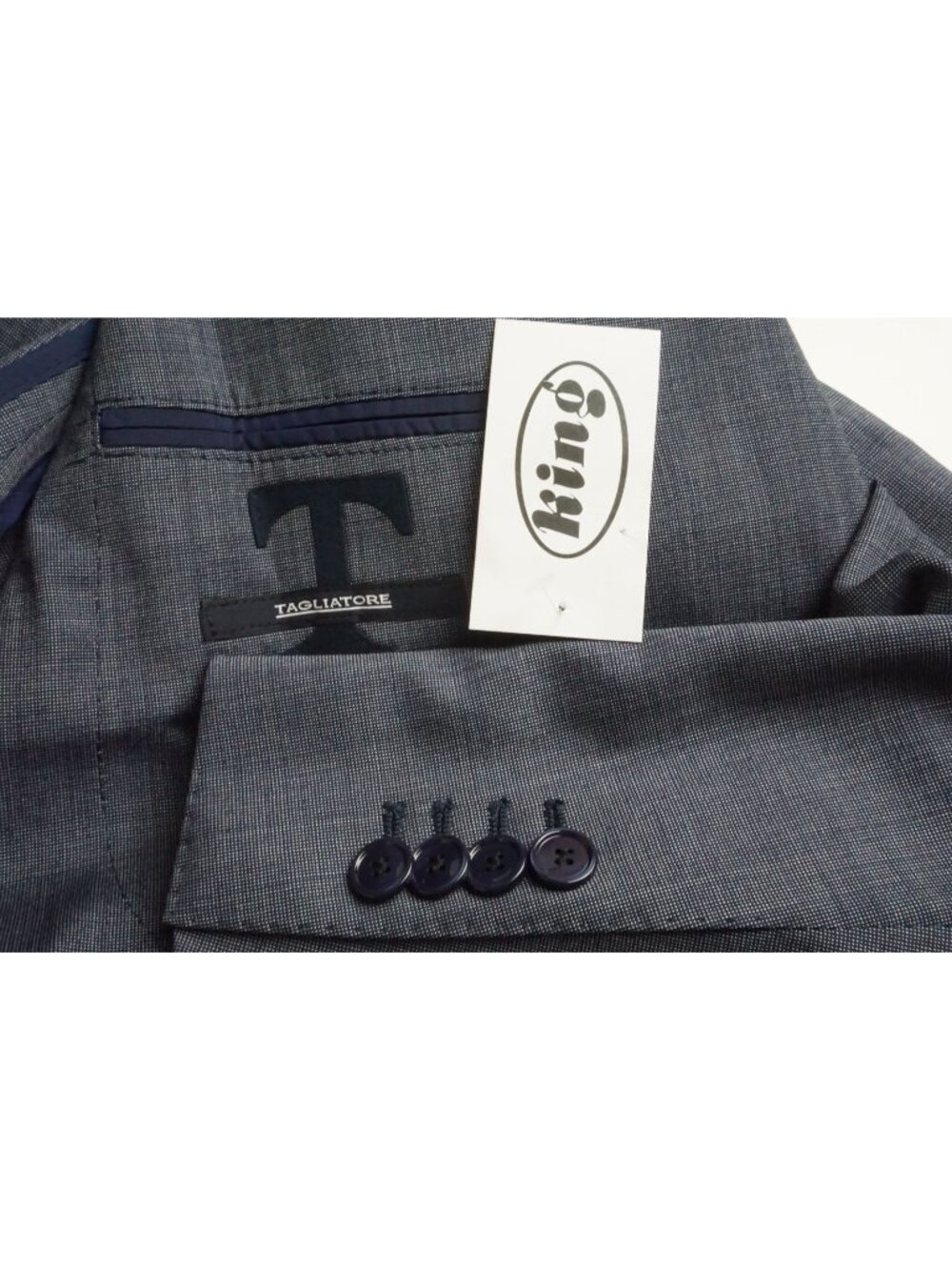 Tagliatore Blue Pindot S110s Wool Sport Coat Jacket Sz 38R US Brand New